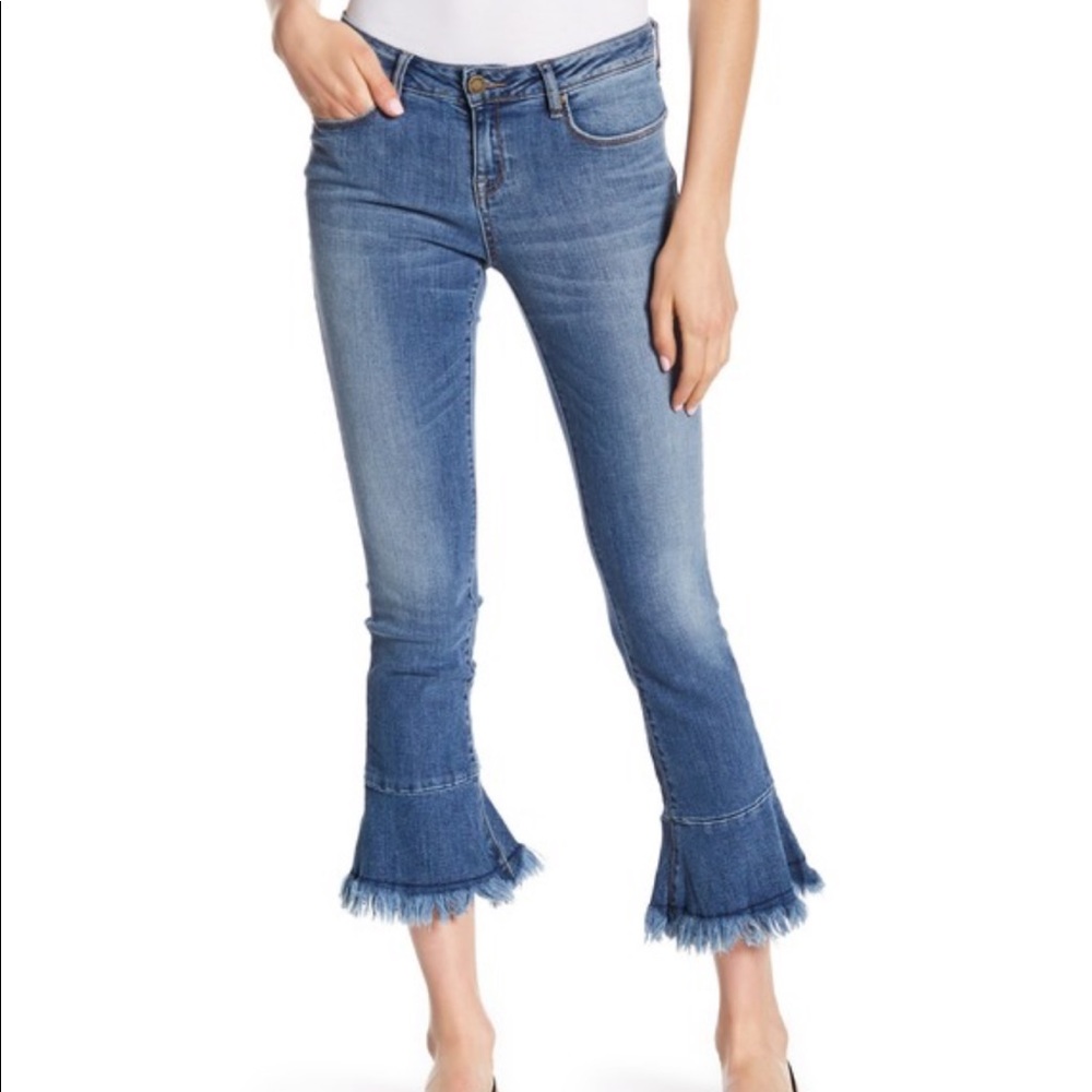 NWOT William Rast crop flare jeans